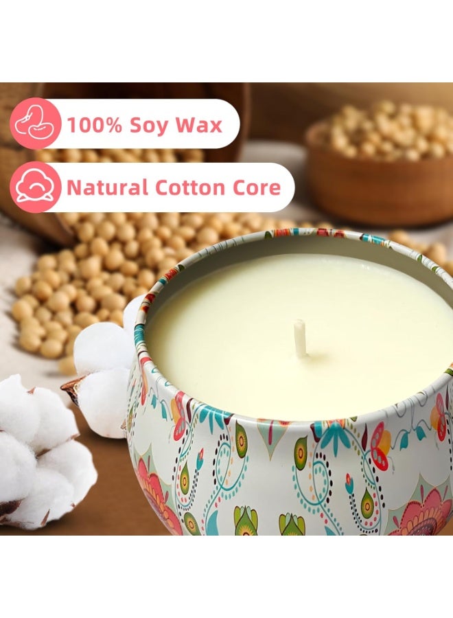 A fragrant scented candle in a tin box with an elegant tent-style design - Image 4